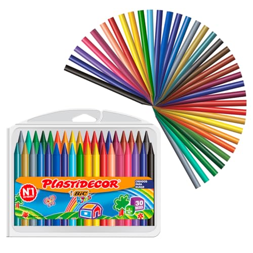 Bic Plastidecor Assorted Colored Crayons (Pack of 36)