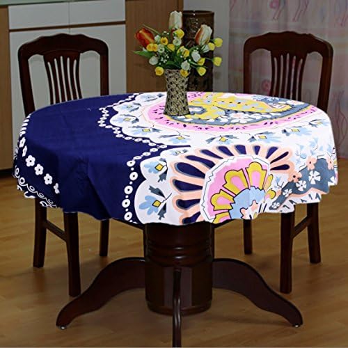 Miyanbazaz Textiles Traditional Round Table Cover 65" (Multi TCR-14)