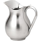 Vollrath 3-Quart Bell-Shaped Water Pitcher, Stainless Steel