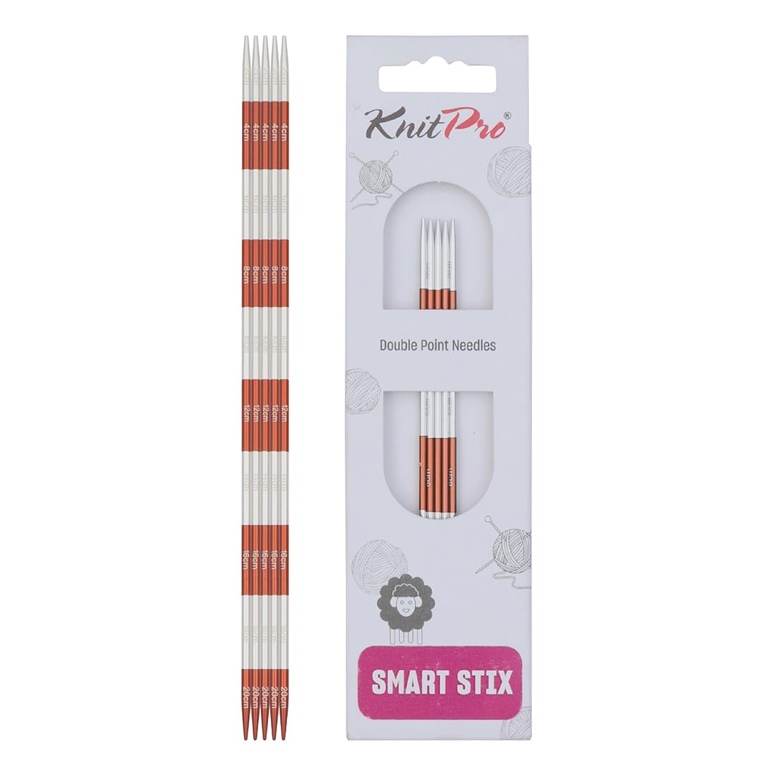 KnitPro Smartstix Double Pointed Needles 8" (20cm) | 2.75mm