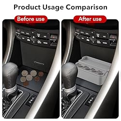 SINGARO Coin Holder for Car, Coin Change Organizer