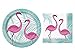 JJ Collections Pink Flamingo Party Place Setting for 16 Plate & Napkins