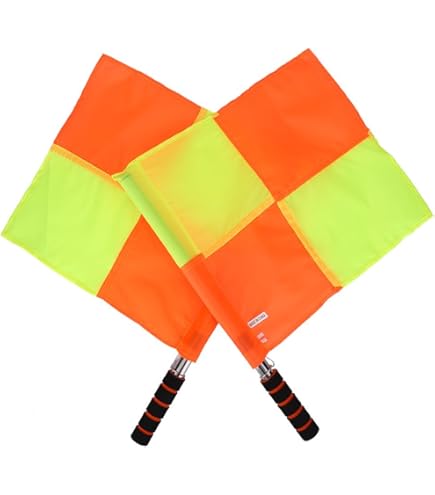 Soccer Linesan Referee Flags Football Referee Flags Etal Pole Foa Handle Referee Flags With Carring Tote Athletic Sport Gae Flag - View #11