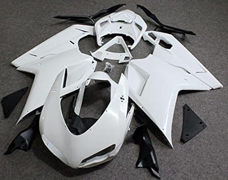 Amazon Ducati 848 1098 1198 07 09 外装セット バイクパーツ 塗装無し 白ゲル 塗装可能 別料金 外装パーツセット 車 バイク