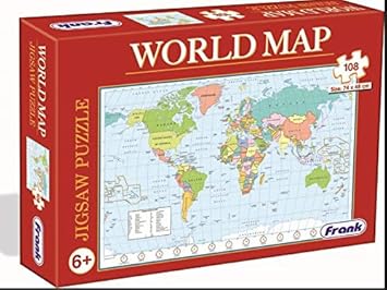 Frank World Map Puzzle for 6 Years and Above
