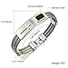 Sobly Jewelry 3-Tone Mens Stainless Steel Twisted Cable 24k Gold Plated Cross Bangle Bracelet