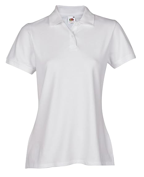 ladies white polo shirt