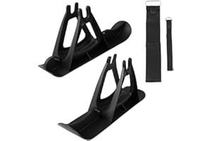IMIKEYA Snow Sleds Snow Scooter Ski Sled Set for Balance Bikes Snow Slider Ski Set, Black