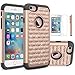 iPhone 6S Case,EC [Shockproof] Apple iPhone 6S Case, Heavy Duty Dual Layer Hybrid Stud Rhinestone Bling Protection Cover Case for Apple iPhone 6S/6 (A Rose Gold+Black)