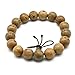 Zen Dear Unisex Natural Wenge Mala Prayer Beads Necklace Bracelet Meditation Buddhist Rosary Mala Beads (12mm 17 Beads)