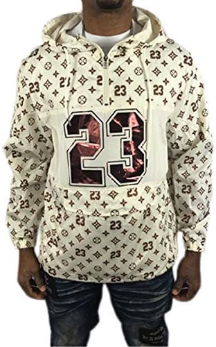 Amazon Victorious ヴィクトリアス フーディー ジャケット コーチジャケット 白 ホワイト モノグラム 総柄 メンズ 春 秋 冬 Jk342 コート ジャケット 通販