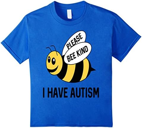 Kids I have autism T-shirt awareness men women kid ribbon gift 8 Royal Blue