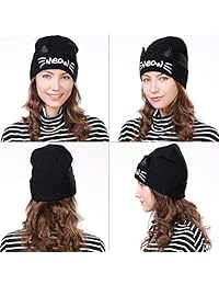Jeff & Aimy - Gorro de lana para mujer, diseño de orejas de gato