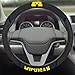 FANMATS 14822 Michigan Wolverines Embroidered Steering Wheel Cover Black 15