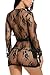 Avidlove Women's Lace Kimono Sexy Nightgown Transparent Mesh lingerie,Black,XX-Large