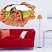 U-Shark® 3D Self-Adhesive Removable Break Through The Wall Vinyl Wall Sticker/Mural Art Decals Decorator (8001H Horse(23.6