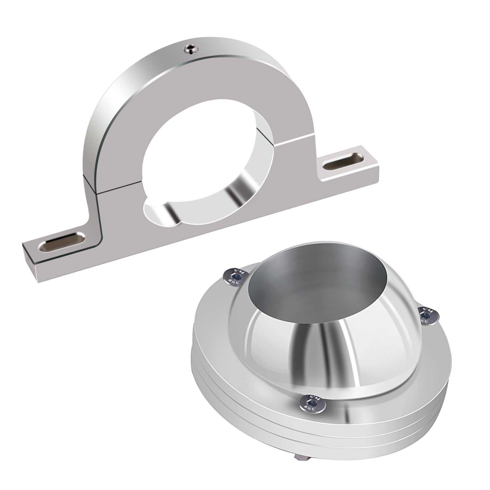 Photo 1 of XTPTFABSS 2" Swivel Base Floor Mount & 2" Column Polished Aluminum keyed Steering Column Mount Combo Compatible with Vehicles with 2" Diameter Steering Columns
