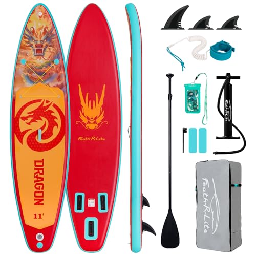 Aufblasbares Stand Up Paddle Board SUP mit Paddleboard Zubehör, Multifunktionale Paddle Boards Rutschfestes Deck Design für Erwachsene und Jugendliche