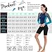 GoldFin Womens Wetsuit Top, 2mm Neoprene Wetsuit Jacket Long Sleeve Front Zip Wetsuit Shirt for Swimming Water Aerobics Diving Surfing Kayaking (Navy, L)