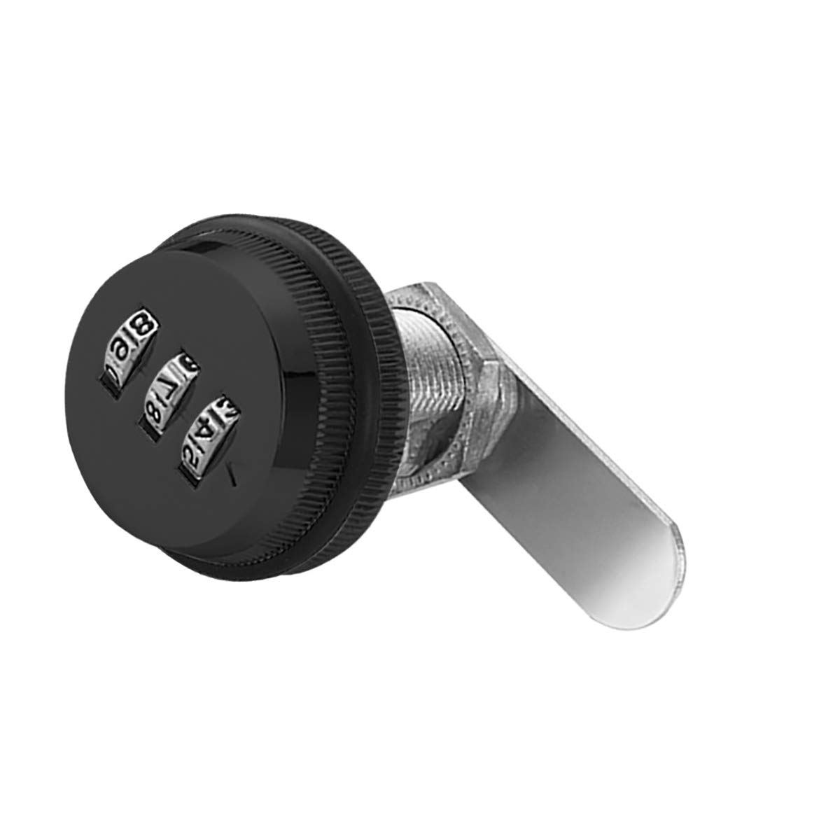 3 Digit Code Combination Cam Lock 20mm Password Coded Locks Zinc Alloy Coded Security Lock for Box Cabinet Mailbox Drawer Door Furniture Black — image 1
