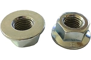 AMZ CLIPS AND FASTENERS 2 M20-2.5 Hexagon Flange Nut - Non-Serrated Class 8 Zinc. DIN 6923 / ISO 4161