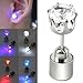 SODIAL Fashion Unisex Led Flashing Earrings Ear Studs Xmas & Valentines's Gift - blue