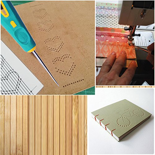 QY 3PCS Most User-friendly Sewing Awl Hand Stitcher Shoe Canvas Leather Repair Tool for DIY Craft, Straight Needle Curved Needle and Hole Needle - Thumbnail 4