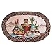 Collections Etc Southwest Kitchen Theme Décor Oval Braided Rug, Cactus in Pottery