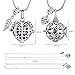 2 PCS Antique Silver Aromatherapy Essential Oil Diffuser Locket Necklace Pendant, Round / Heart Cage Locket Bulk with 10 Lava Stone Rock Beads Balls Set for Necklace Jewelry