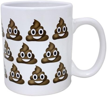 Pile of Poop Multiple Emoji 16 Oz Ceramic Coffee Mug Funny Joke Gag Gift
