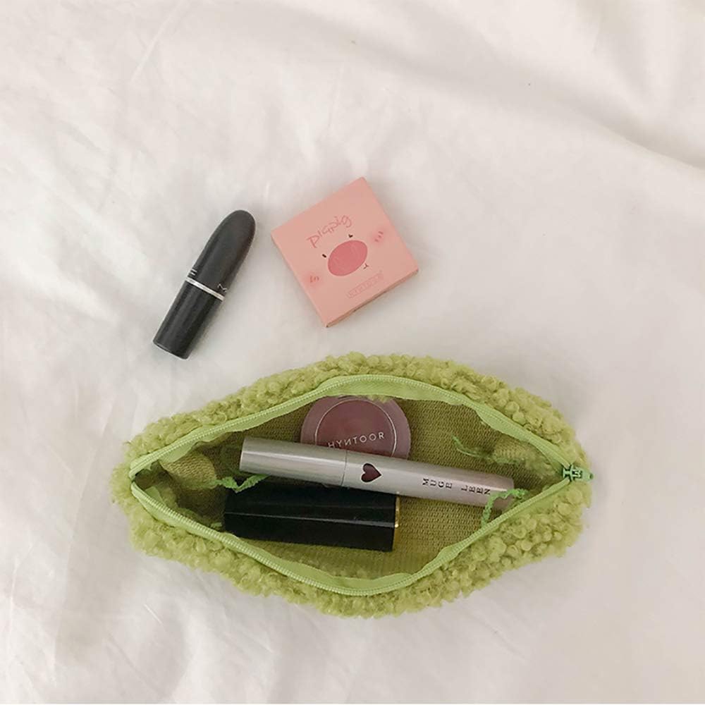 Amazon Dkklrr ペンケース かわいい シンプル 大容量 人気 おしゃれ 女子 中学生 もふもふ 女の子 韓国 高校生 学生 ユニーク ふわふわ 多機能 軽量 化粧品 旅行 オフェンス 無地 ファスナー 収納ポーチ 小物入れ 筆箱 冬 グリーン ペンケース