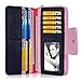 Leiwo Women's Multi-card Position Two Fold Long Zipper Purse Wallet