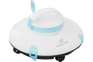 PoolMr Cordless Robotic Pool Cleaner - Above Ground Pool Vacuum - 15Kpa Strong Suction, 52 Ft/Min Speed, Dual-Motor, Self-Parking, Ideal for Flat Swimming Pools, Teal(2025 Version)