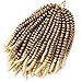 2 Pack Spring Twist Ombre Colors Bomb Twist Crochet Braids 8 inch Fluffy Soft Jamaican Bounce Synthetic Braiding Hair Extensions 30Strands/pack (#27/613)