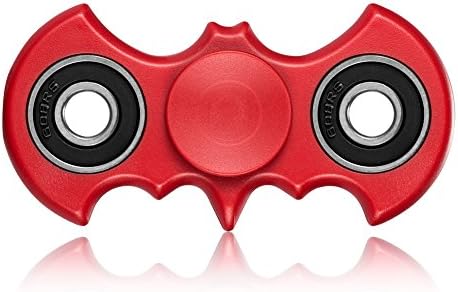 iSmalt Bat shape Fidget Spinner Toy Stress Reducer Perfect For ADD, ADHD, Anxiety, and Autism Adult Children (red)
