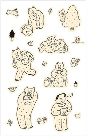 Amazon アジャッシ シール クマはだ れ 3枚セット 文具 雑貨 かわいい 韓国雑貨 韓国グッズ スケジュール帳 デコ シール ステッカー 文房具 オフィス用品