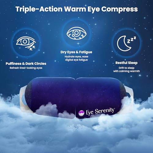Self Heating Warm Compress for Dry Eyes, Steam Eye Mask I Heated Fast Relief for Stye, Puffy Sensitive Eyes - Long Lasting Moist Heat for Sleep, 15 Pack