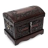 NOVICA Tooled Colonial Mystique' Mohena Wood and Leather Jewelry Box