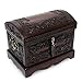 NOVICA Colonial Wood and Tooled Leather Jewelry Box, Brown 'Colonial Mystique'