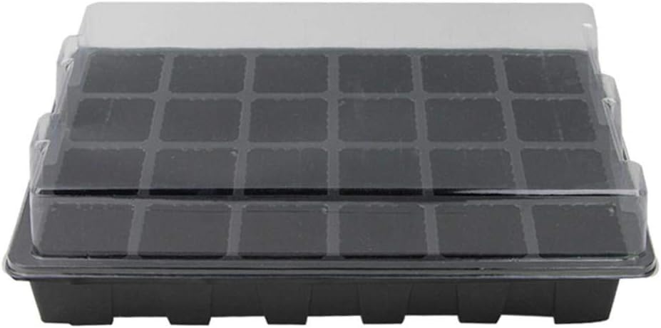 LAMF 2Packs Seed Starter Trays 24 Cells Plant Nursery Pot with Dome and Base Mini Propagator for Seed Starting and Growing Healthy Plants Durable Reusable and Recyclable