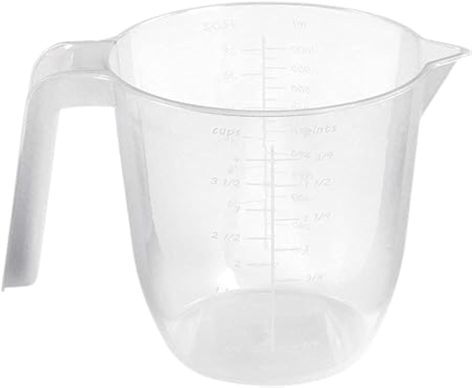 Lightweight Measuring Jug Sturdy and Hardwearing, Made with 100% Non-Toxic Plastic Water Jugs Easily Storable and Stackable Dishwasher Microwave Safe-BPA Free