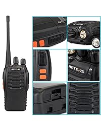 Retevis H 777 radios de dos vías de largo alcance UHF 16CH CTCSS   DCS Walkie Talkies con cargador USB (paquete de 3)