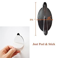 4 pcs Black Peel and Stick Pull for Mirrored