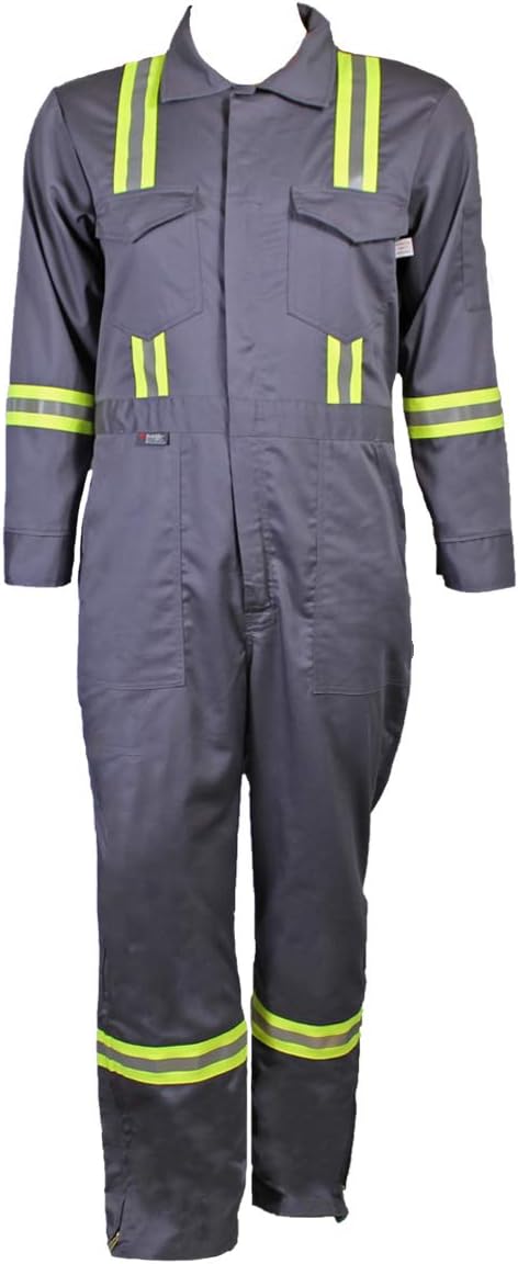 Oil and Gas Safety Supply Flame Resistant Reflective Coverall