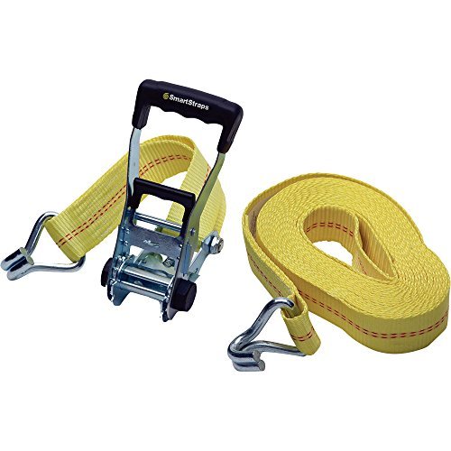Smart Straps Commercial-Grade RatchetX J-Hook Tie-Down - 30ft. x 2in., 1-Pack, 10,000lb. Breaking Strength, Model# 167,Yellow