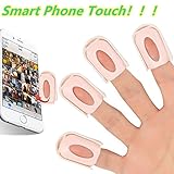 Nail Polish Remover Clips Set, UV/Gel/Shellac/Acrylic Nail Art Soak Off Caps, 10Pcs Reusable Nail Art Removal Wraps Tool - Special Gap Design to Touch Mobile Phone