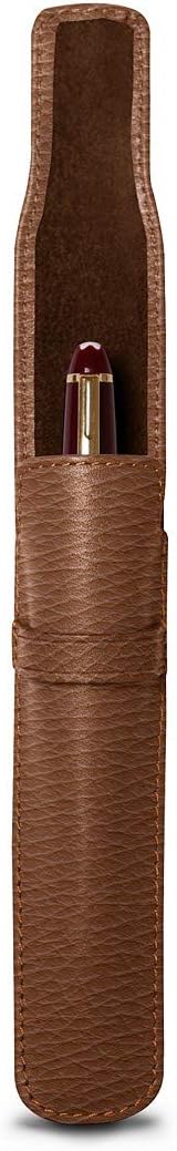 Lucrin - Pen Holder - Tan - Granulated Leather