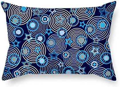 RISEE Circle Throw Christmas Pillow Covers 12 X 20 Inches / 30 By 50 Cm Best Choice For Bar Christmas Club Bar Seat Deck Chair Father With Twice Sides