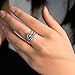 AllenCOCO Round Cubic Zirconia Eternity Stackable 925 Sterling Silver Ring Engagement Ring Wedding Ring