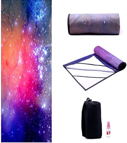 Yoga Towel,Hot Yoga Mat Towel with Corner Pocketsย Design - Sweat Absorbent Non-Slip for Hot Yoga,Bikram and Pilates